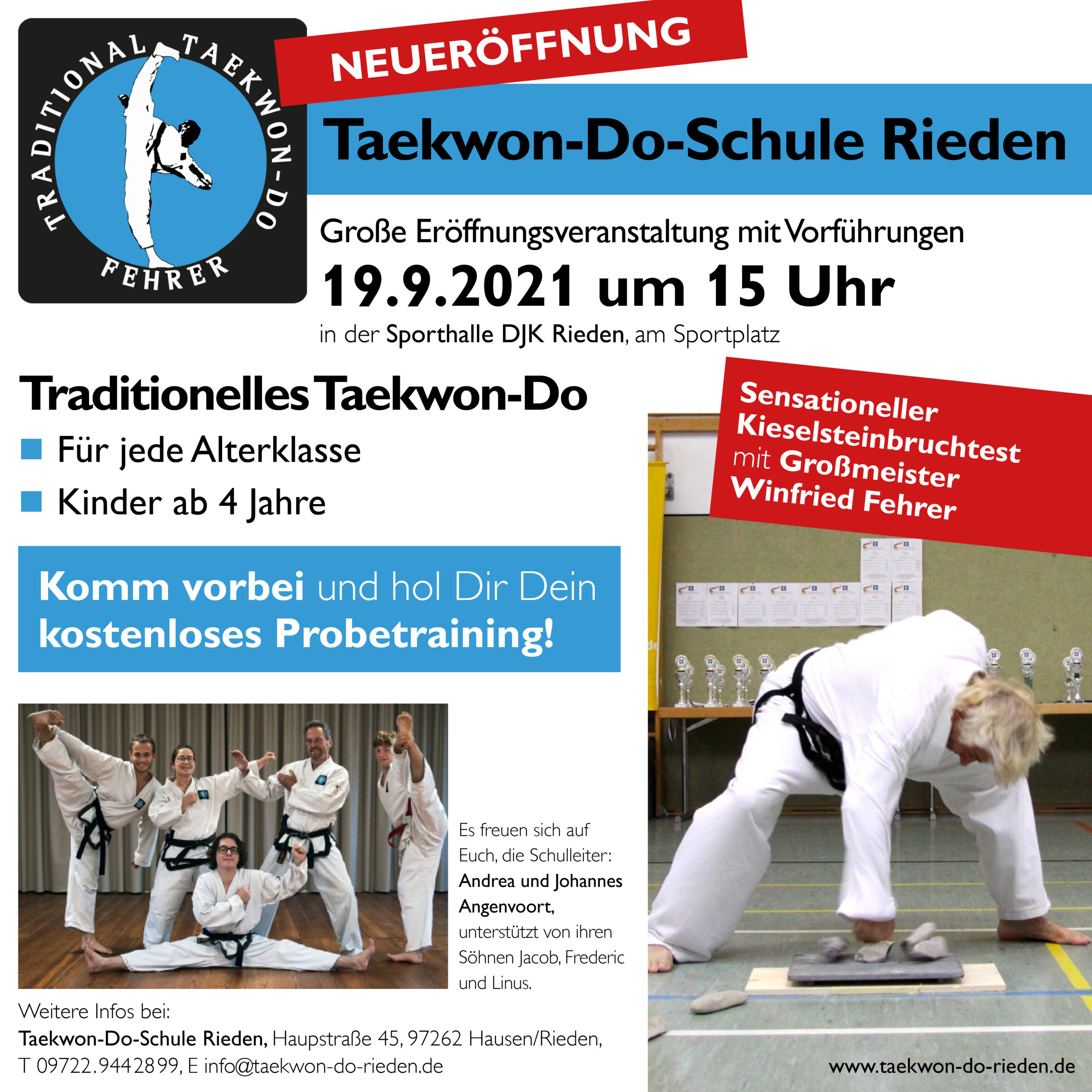 Taekwon-Do Rieden Fehrer Selbstverteidigung Kampfsport Würzburg